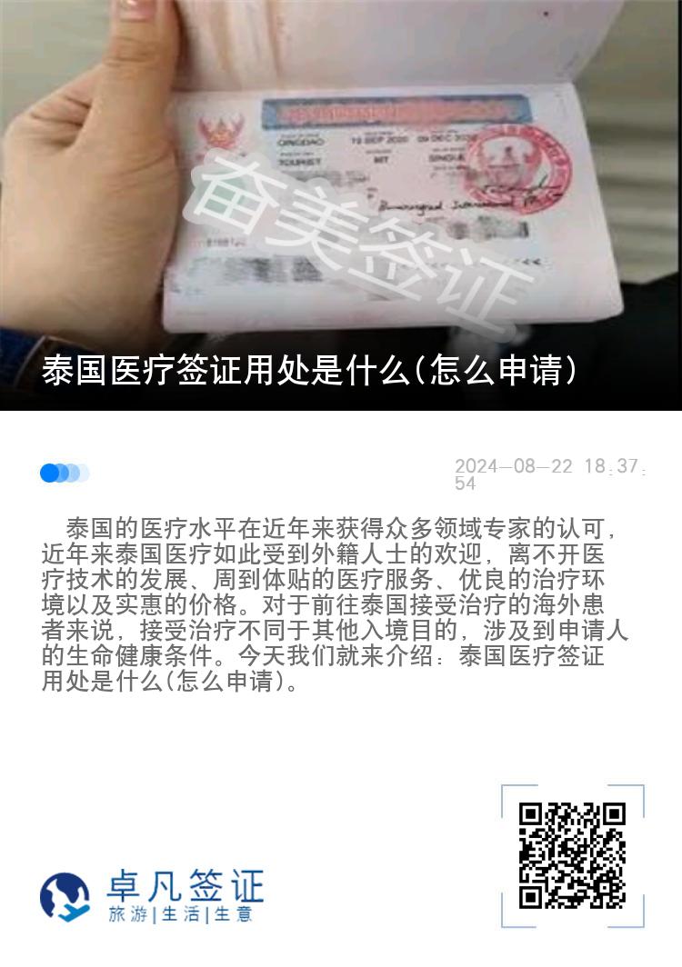 泰国医疗签证用处是什么(怎么申请)